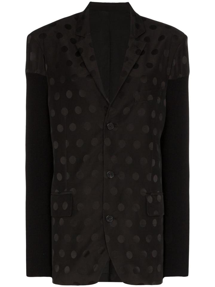Haider Ackermann Panelled Polka-dot Blazer - Black