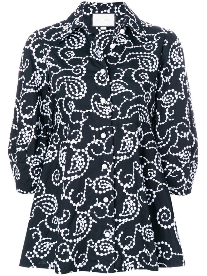 Alexis Embroidered Shirt - Black