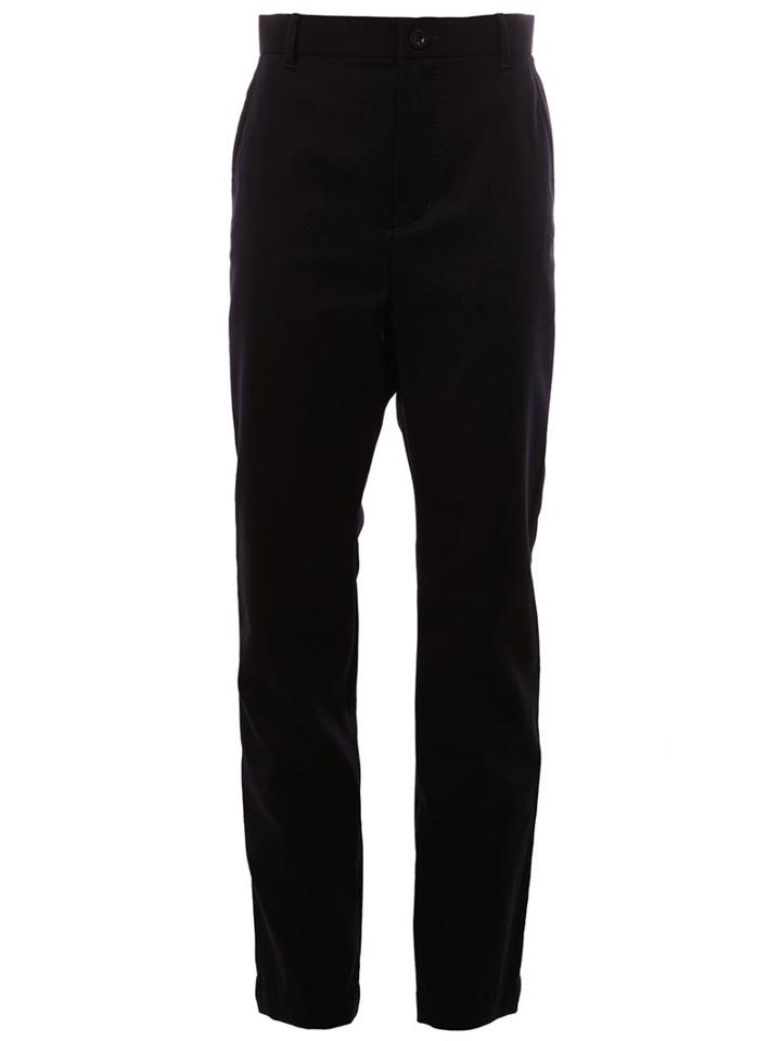 Sacai Straight Leg Trousers, Men's, Size: 3, Blue, Cotton/wool