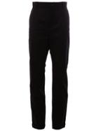 Sacai Straight Leg Trousers, Men's, Size: 3, Blue, Cotton/wool