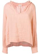 Masscob V-neck Loose Fit Blouse - Orange