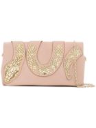 Red Valentino Snake Embellished Bag - Pink & Purple