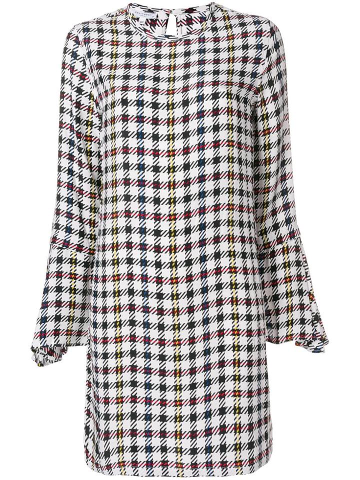 Equipment Checked Shift Dress - White