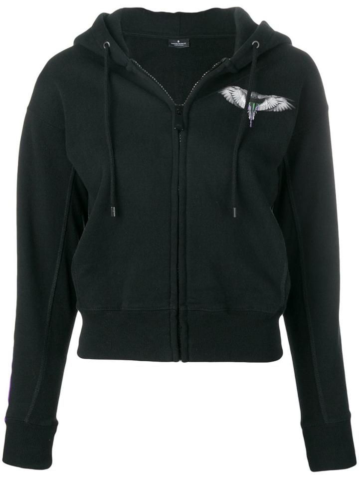 Marcelo Burlon County Of Milan Wing Print Zipped Hoodie - Black