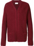 Simon Miller Ribbed Cardigan, Men's, Size: 2, Red, Acrylic/wool