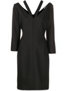 Stella Mccartney V-neck Long-sleeved Dress - Black