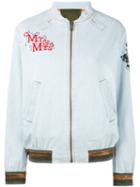 Mr & Mrs Italy - Denim Bomber Jacket - Women - Cotton/spandex/elastane - S, Blue, Cotton/spandex/elastane