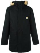 Carhartt Zip Up Parka Coat, Men's, Size: Xl, Black, Cotton/artificial Fur/nylon/polyester