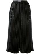 Comme Des Garçons Noir Kei Ninomiya - Pleated Wide Leg Culottes - Women - Polyester/cupro - S, Black, Polyester/cupro