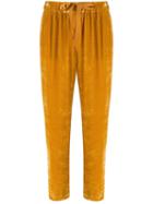 Semicouture Velvet Cropped Trousers - Yellow