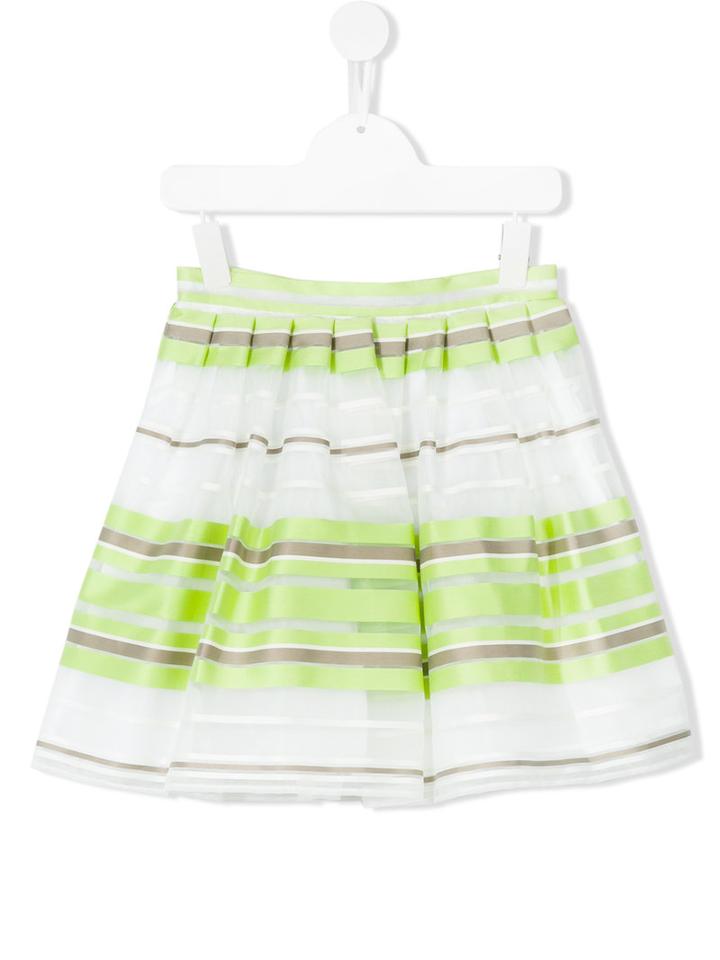 Il Gufo - Striped A-line Skirt - Kids - Cotton/nylon/polyester - 5 Yrs, Green