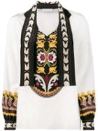 Etro - Peasant Printed Blouse - Women - Silk - 38, White, Silk