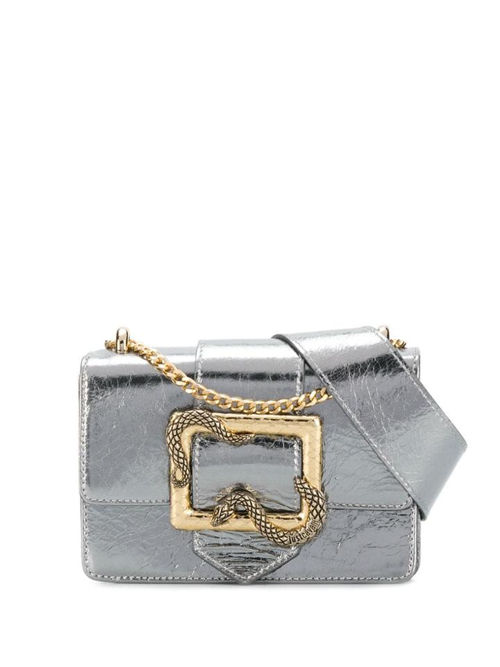 Just Cavalli Serpent Belt Bag - Silver