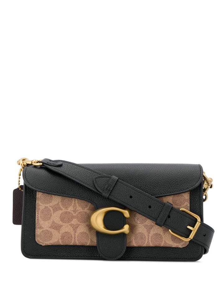 Coach Logo Plaque Colour Block Bag - Black