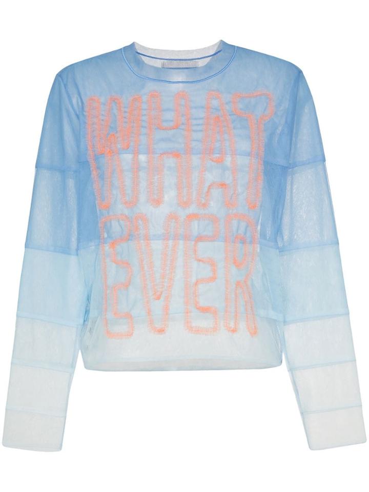 Victor & Rolf Whatever Panelled Tulle Top - Blue