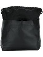 Marni Leather Panel Drawstring Backpack - Black