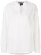 Vanessa Seward Striped V-neck Blouse - White