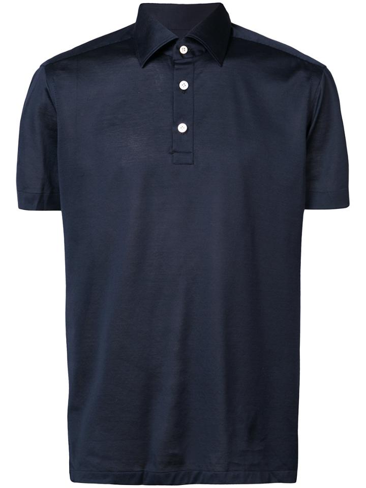 Kiton Short Sleeved Polo Shirt - Blue