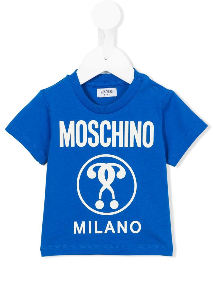 Moschino Kids - Logo Print T-shirt - Kids - Cotton - 18-24 Mth, Blue