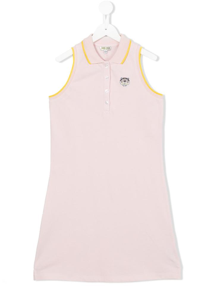 Kenzo Kids Sleeveless Polo Dress, Girl's, Size: 14 Yrs, Pink/purple