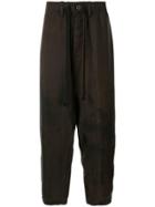 Uma Wang Drop-crotch Trousers - Brown