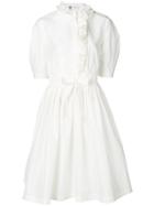 Lanvin Frill Trim Buttoned Dress - White
