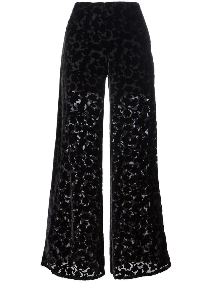 P.a.r.o.s.h. Floral Detail Pants, Women's, Size: Medium, Viscose/silk/acetate
