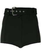 Versus - Belted Jersey Shorts - Women - Polyamide/spandex/elastane - 38, Black, Polyamide/spandex/elastane