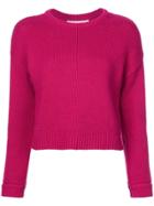 Alice+olivia Leena Cropped Jumper - Pink & Purple