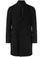 Pal Zileri Bouclé Effect Buttoned Coat, Men's, Size: 46, Black, Wool/polyamide/polyester