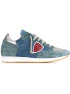 Philippe Model Perforated Panel Sneakers, Men's, Size: 41, Blue, Leather/rubber/cotton