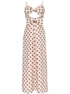 Zimmermann Corsage Polka Dot Bow Linen Dress - Neutrals