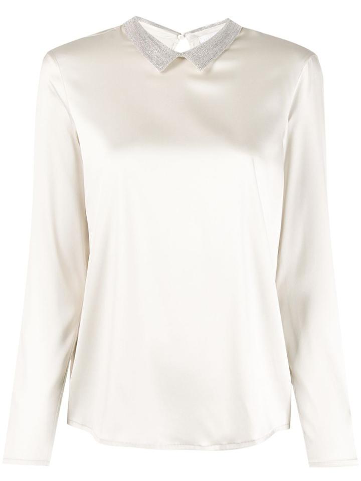Fabiana Filippi Embellished Collar Blouse - Neutrals