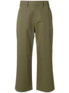 No21 Cropped Flare Trousers - Green