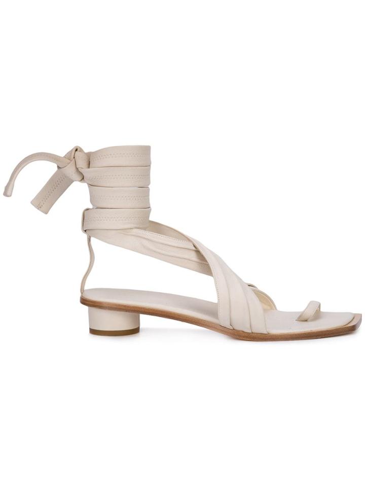 Tibi Miles Strappy Sandals - White