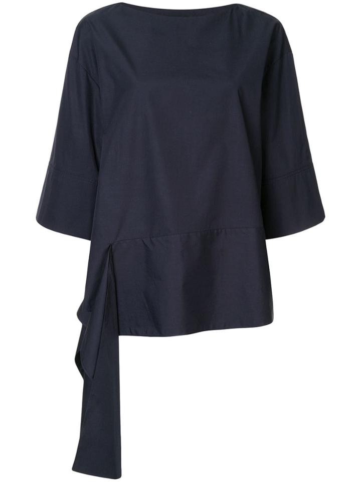 Juun.j Boxy Side Tie T-shirt - Blue
