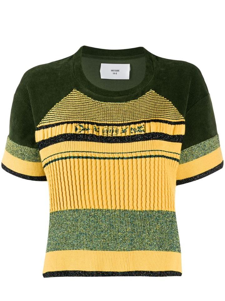 Quetsche Short-sleeve Striped T-shirt - Green