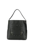 Furla Stitched Logo Tote - Black