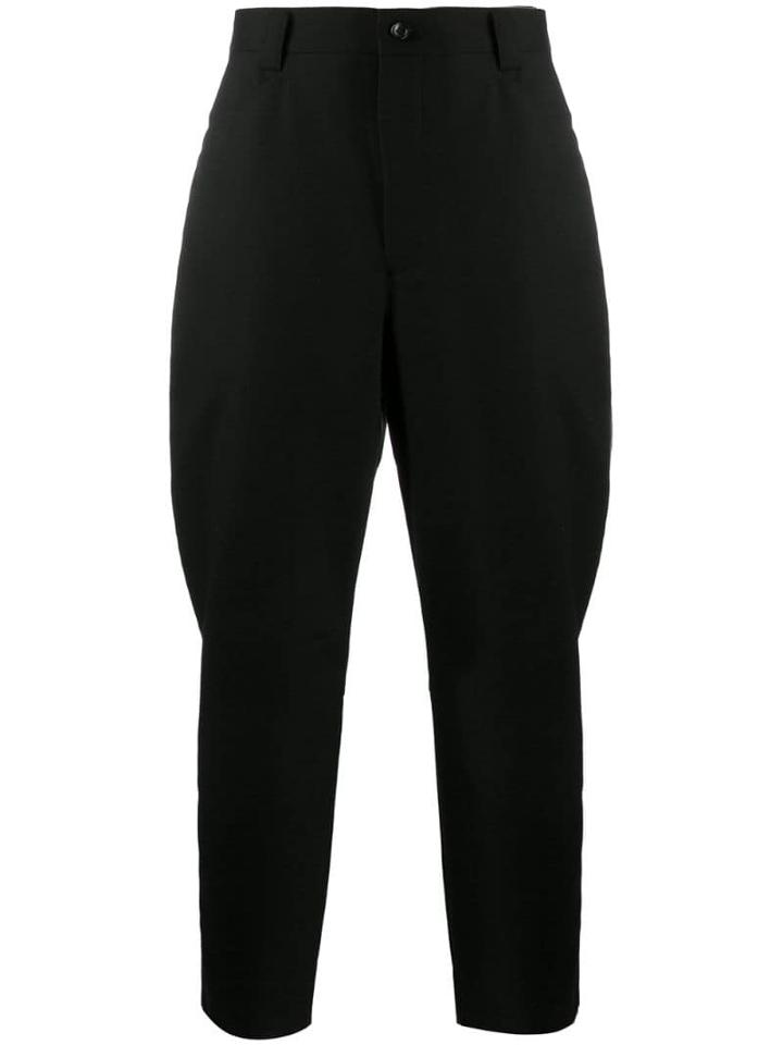 Comme Des Garçons Homme Plus Mid-rise Tapered Trousers - Black