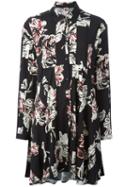 I'm Isola Marras Floral Print Flared Shirt, Women's, Size: 40, Black, Polyester