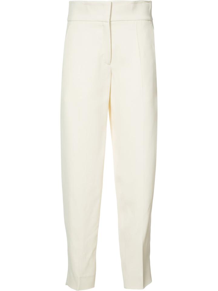 Derek Lam - Tapered Tailored Trousers - Women - Viscose - 38, White, Viscose