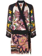 Etro Floral Print Wrap Dress - Multicolour