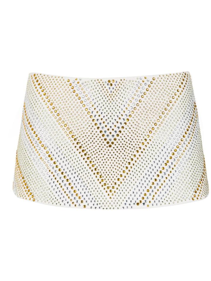 Andrea Bogosian Apliqué Belt - White