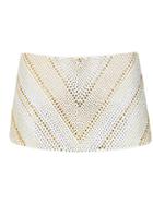 Andrea Bogosian Apliqué Belt - White
