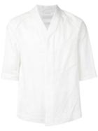 Abasi Rosborough Collarless Shirt, Men's, Size: Medium, White, Linen/flax