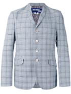 Junya Watanabe Comme Des Garçons Man - Checked Blazer - Men - Cotton/linen/flax/cupro/wool - M, Blue, Cotton/linen/flax/cupro/wool