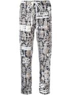 Kenzo Printed Drawstring Trousers, Women's, Size: 36, Polyester/triacetate/viscose
