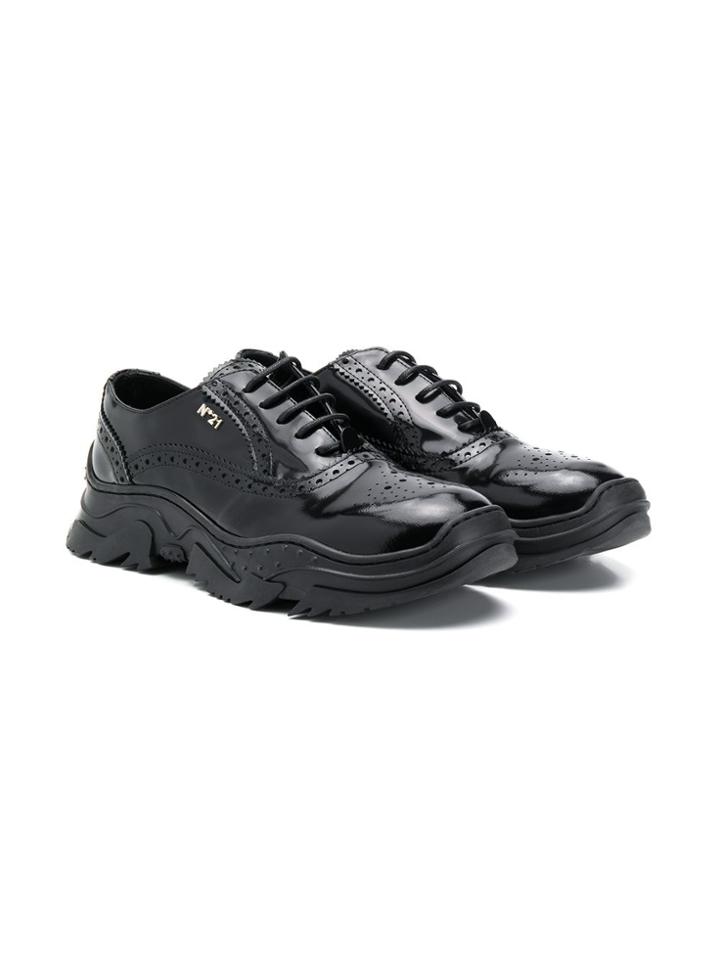 Nº21 Kids Teen Sneaker-style Brogues - Black