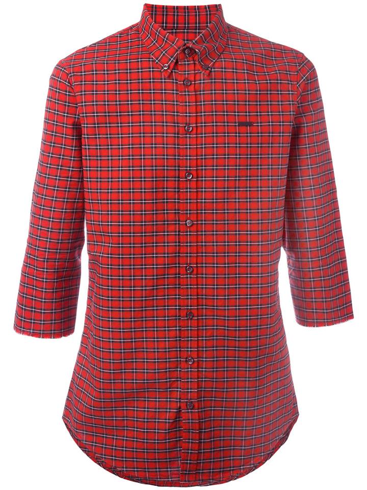 Dsquared2 - Checked Shirt - Men - Cotton - 52, Red, Cotton