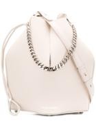 Alexander Mcqueen Chain Style Bucket Bag - White